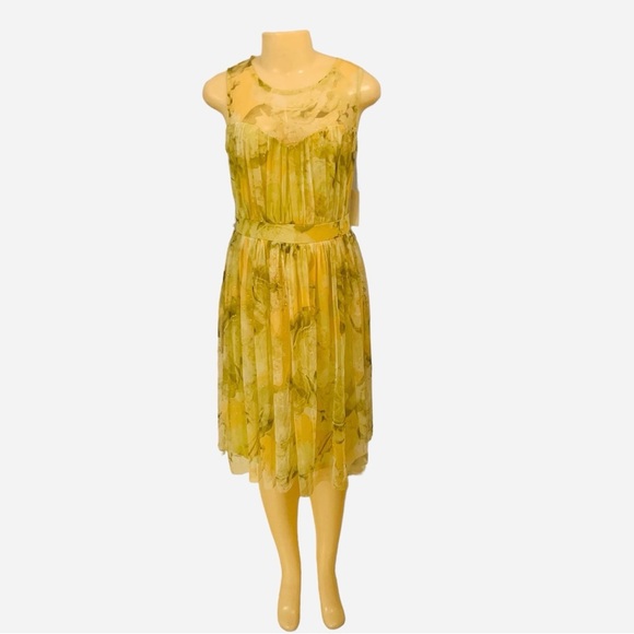 Candalite Sz S Woman Dress Yellow New Floral - Picture 1 of 3
